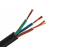 PVC Insulated, PVC Sheathed 2 core+E Round Cable, 450/750V