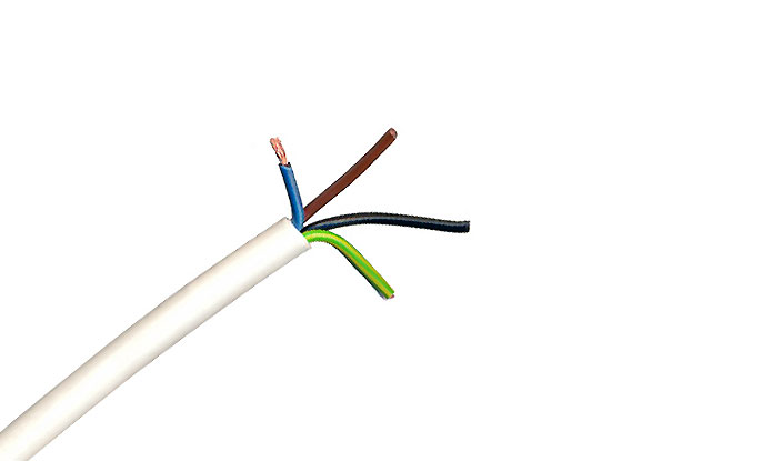 PVC Insulated, PVC Sheathed 3 core+E Round Cable, 450/750V