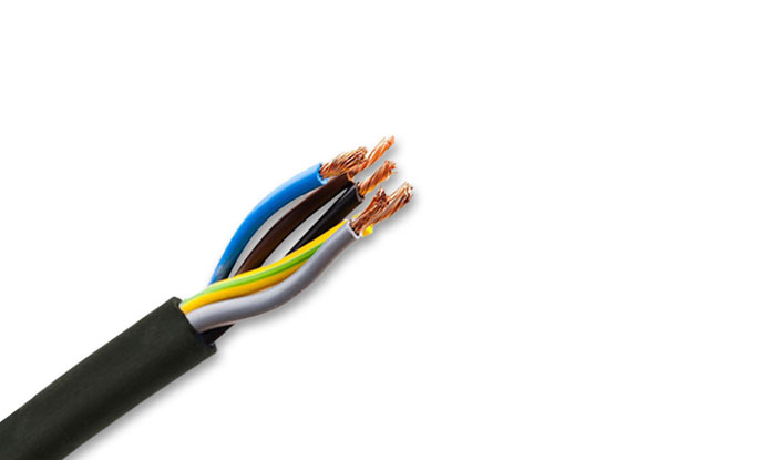 PVC Insulated, PVC Sheathed 4 cores+E Unarmored Cable, 0.6/1kV